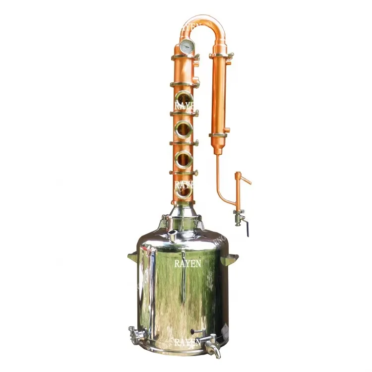 Distillery 100l 200l 300l Spirit Small gin Distillery Machine Copper Pot Whiskey Still column