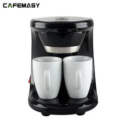 CAFEMASY Electric Drip Coffee Machine with Two Cups Portable Coffee Machine Espresso Coffee Maker for Home Use