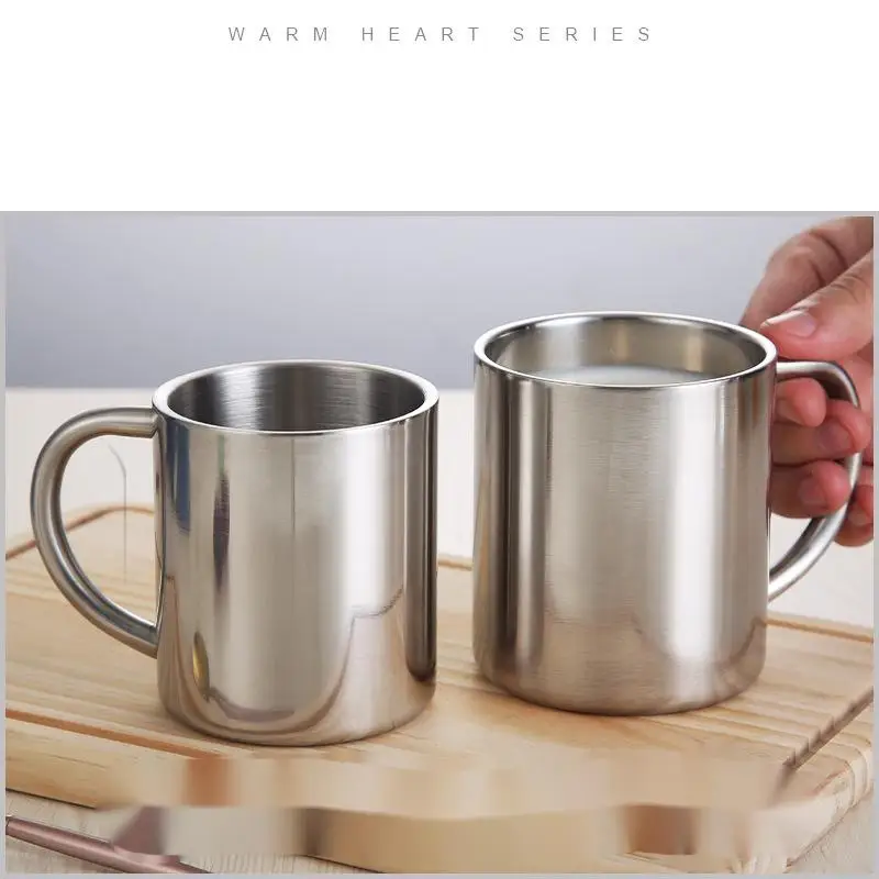 Double Wall Stainless Steel Mug Customized Logo Name 304 Student Beverages Cup Kindergarten Student Water Metal Cups