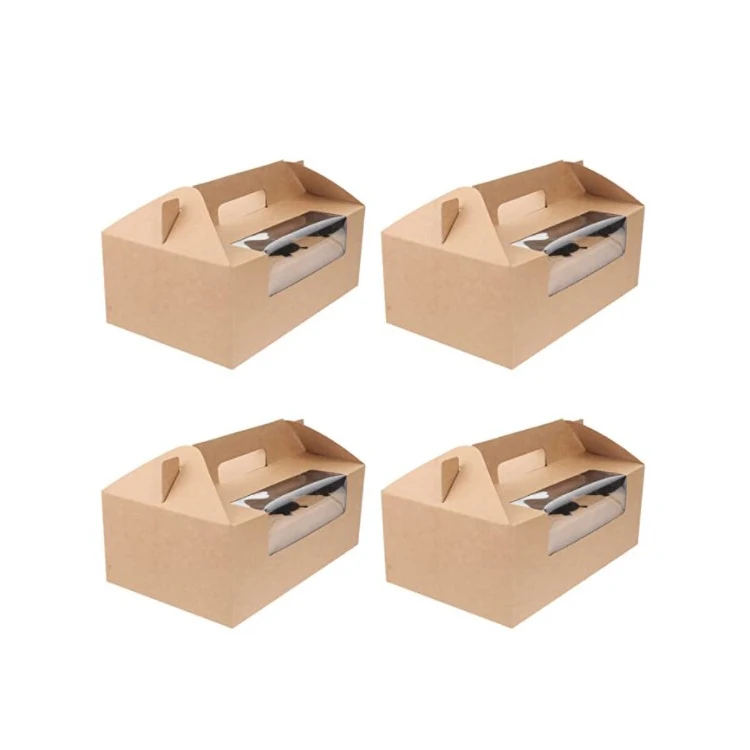 Paper Cupcake Box Portable Dessert Containers Bakery Cake Carriers for Home Dessert Shop