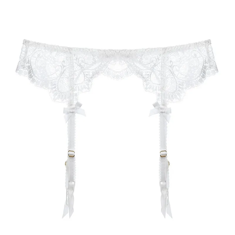 
Varsbaby ladies sexy floral lace underwear transparent bow breathable garters for women 