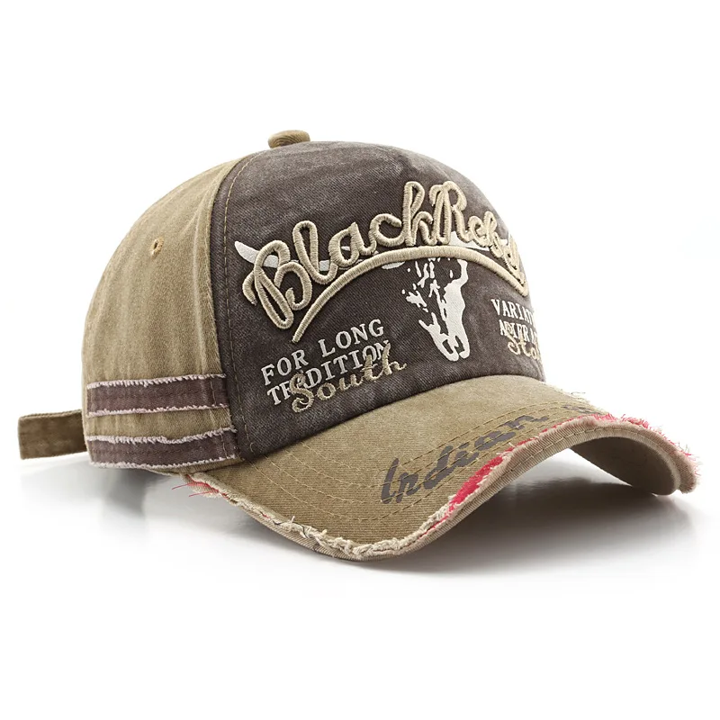 High Quality Unstructured Baseball Caps Custom Embroidery Logo Washed Vintage Distressed Cap 5 Panel Baseball Cap