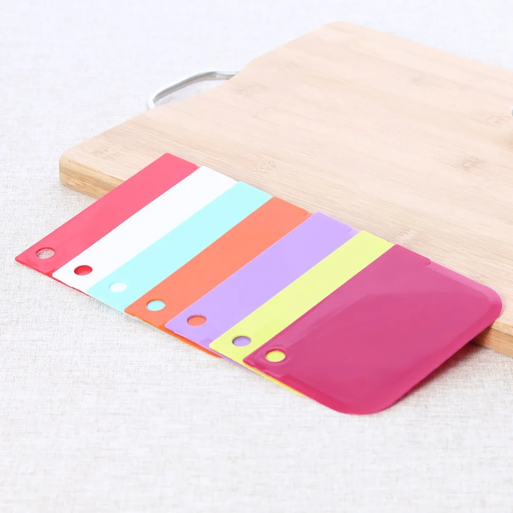 3pcs/set Kitchen Tool Classic Fondant Cake Decorating Tool Multifunction Blade Plastic Cake Smoother Cake Scraper Spatula Set