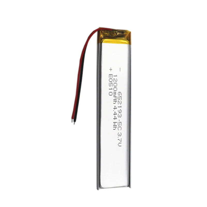 Free Sample Rechargeable 652193 5C Rate 3.7V 1200Mah Polymer Lithium Battery Electric Toothbrush Battery
