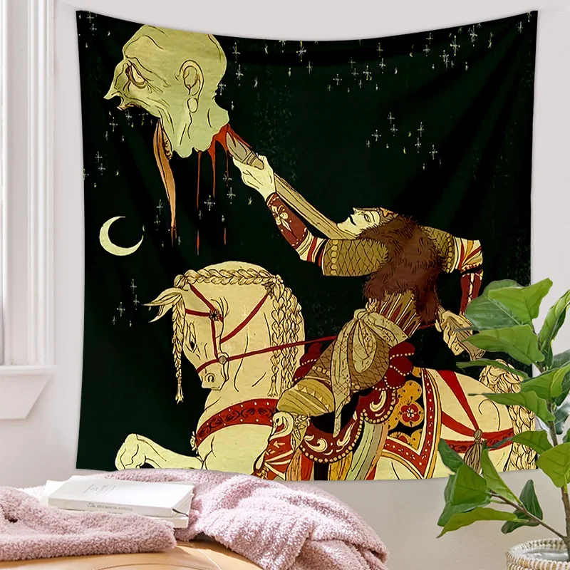Custom Creative Design Gothic Style Wall Hanging Tapestry Blanket For Decoration