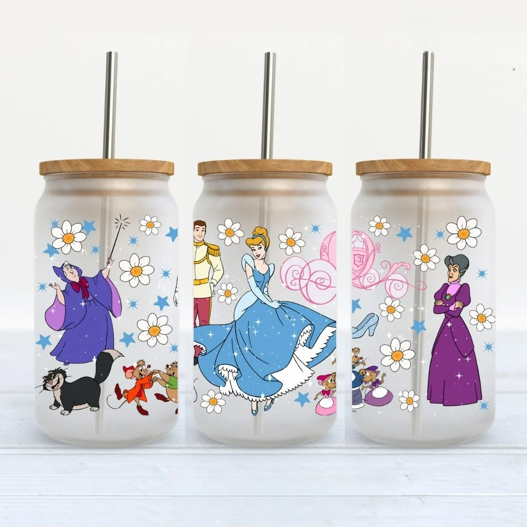 Factoroy UV Dtf Soccer Mom Cup Wraps Coffee Cup Transfers Sticker Decals for 16oz 20oz Libbey Glass Can