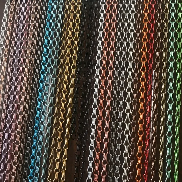 Красивая декоративная металлическая анодированная алюминиевая цепь