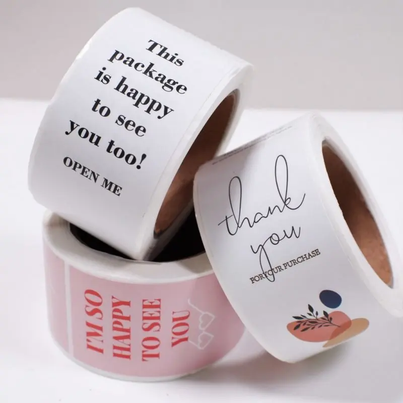 Package Label Custom Logo Printed Self Adhesive Paper Stickers