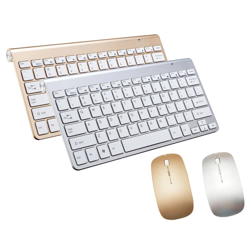 Multi-color Ultra Slim Wireless Keyboard Mouse For Apple Ipad Android Tablet