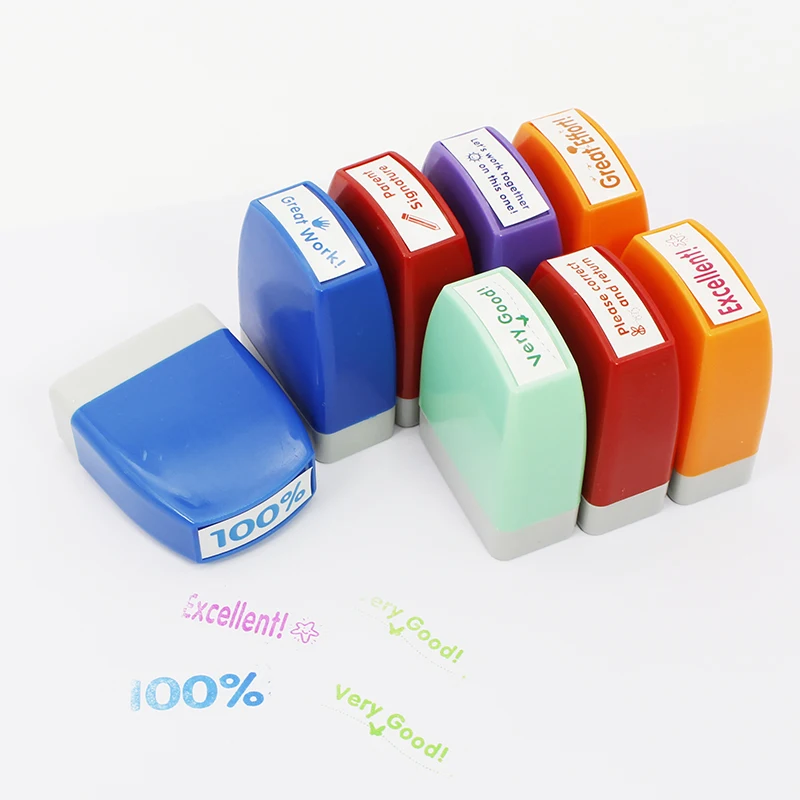 Factory Direct Sale Teacher Stamps in English Flash Rubber Stamp Photosensitive Flash Stamp