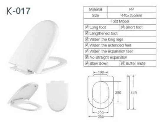 Chaozhou Factory Classical Design Soft Closed Urea Formaldehyde Toilet Seat Cover