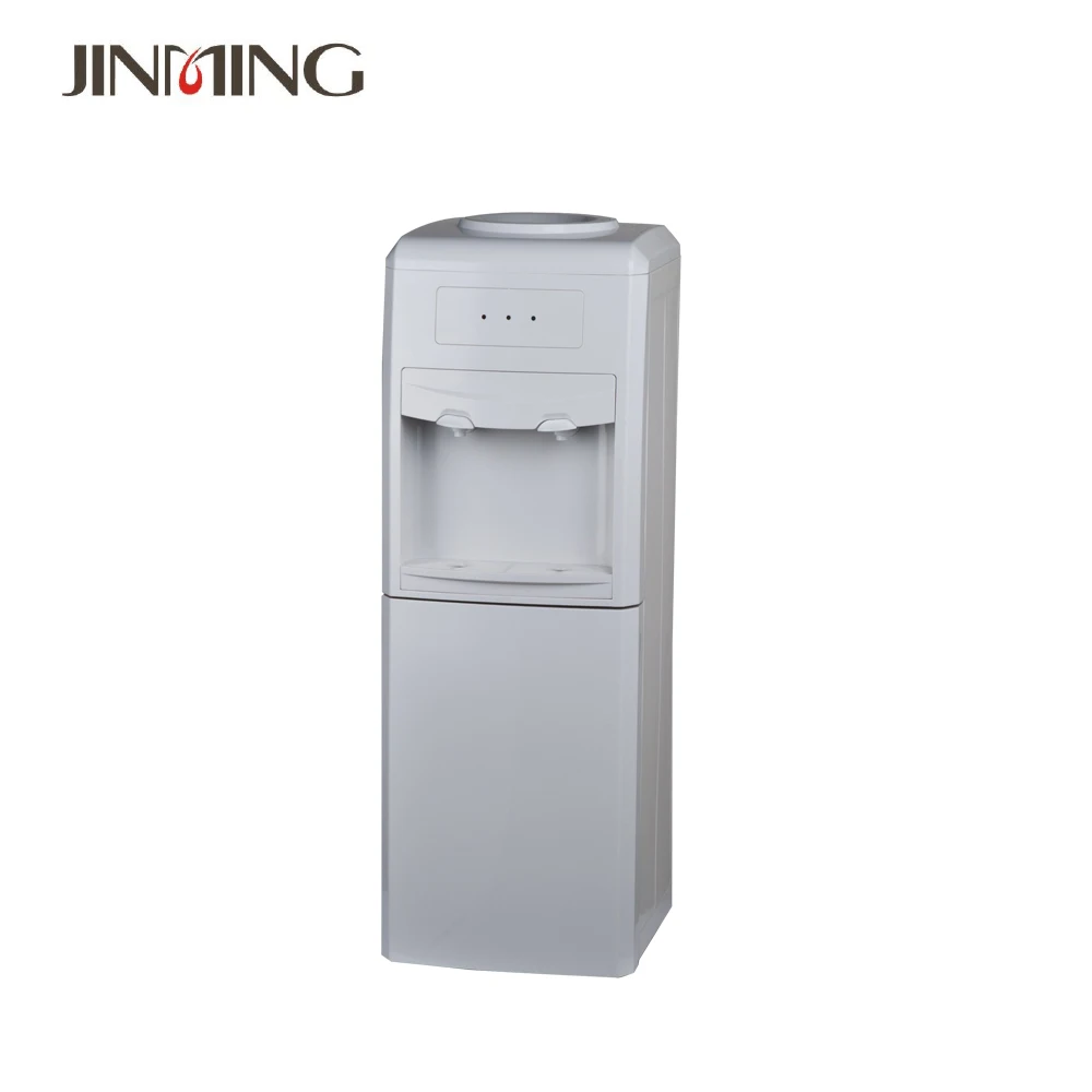 JINMING hot cold water dispenser Vertical water dispenser compressor cooling  free standing  water cooler with storage cabinet