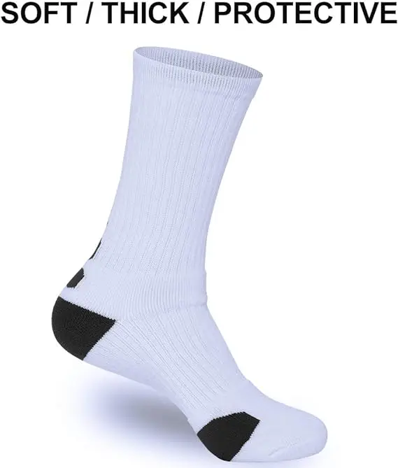 KTS8 Factory Custom Free Samples Logo Cotton Terry Super Elite Basketball Cushioned Athletic Sports Crew Socks For Men & Women