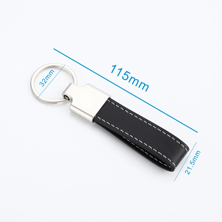 5 colors PU faux luxury  charm accessories car leather keychain with logo customized