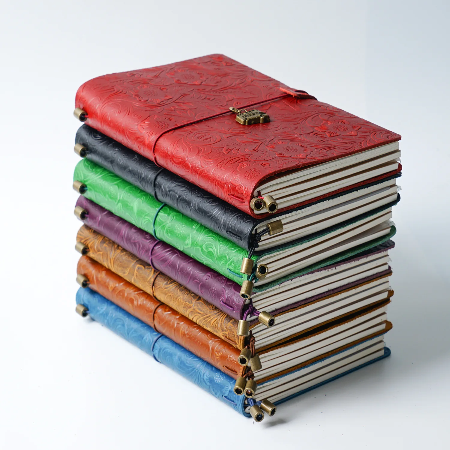 First layer cowhide travel Notebook Vintage Collection handmade loose-leaf book Magic Key Diary Gift