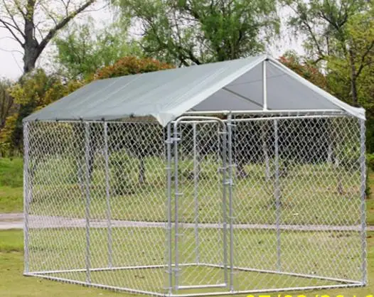 
Galvanized Chain Link Kennel Chicken Walk-in Run Enclosure Rabbit Hutch Poultry Coop Duck House 