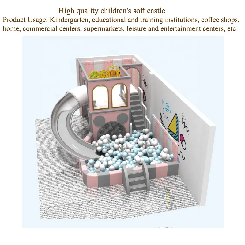 China Manufacturer high-quality  Indoor Playground Equipment  MAKA Theme Naughty Castle wooden Indoor Playground