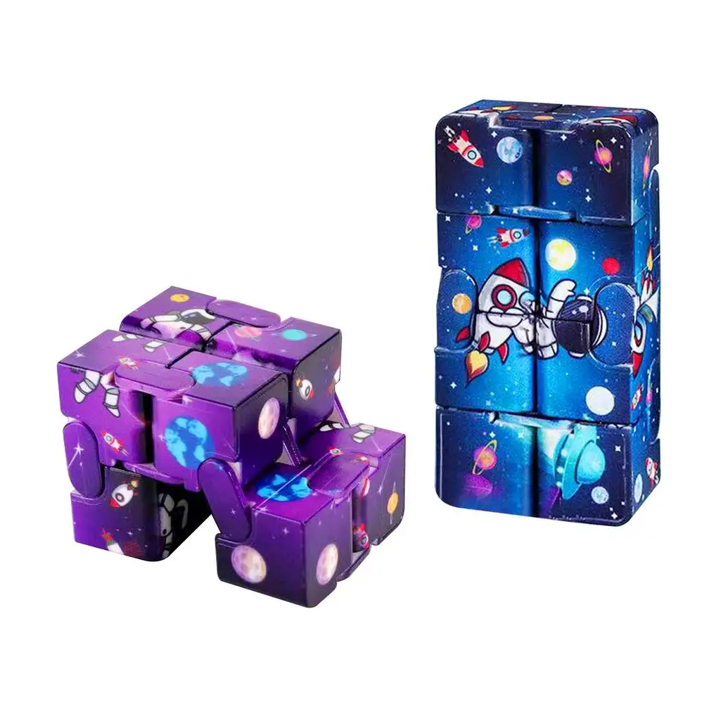 Spaceman Stress Relief Cubic Puzzle Stop Stress Reliever Adults Kids Antistress Anxiety Fidget Magic Infinity Cube