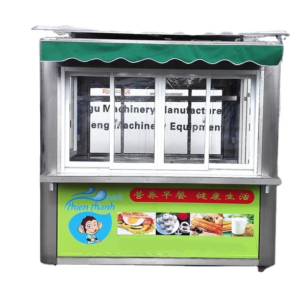 Stainless steel kiosk cart Street food Kiosk Ice Cream Kiosk for sale
