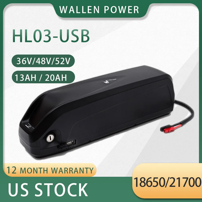 48v 52v lithium ion battery electric bicycle battery 18650 21700 cells ebike battery for 750w 1000W bafang motor