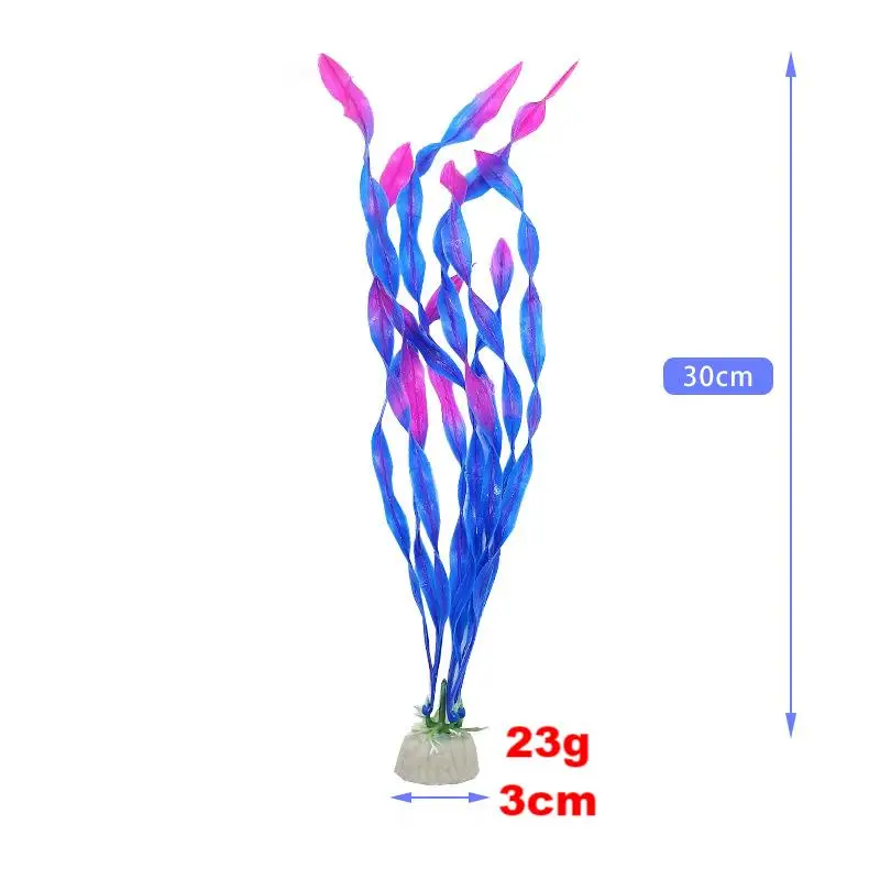 10 Pcs 12 Inch Large Plastic Decor Fish Tank Decorations Water Artificial Seaweed Plants for Household and Office Aquarium