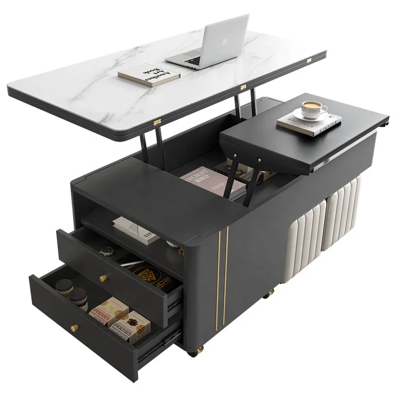 Многофункциональный современный квадратный Регулируемый складной журнальный столик