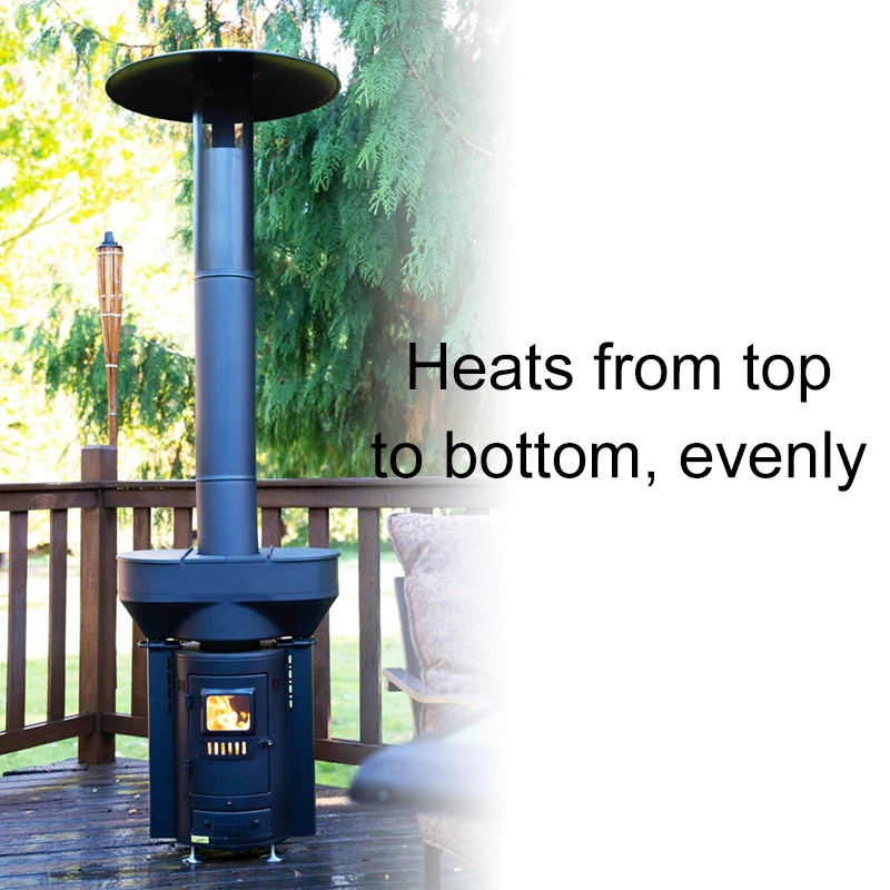 New Design Outdoor Patio Heater Wood Pellet Patio Heater With Barbecue Grill