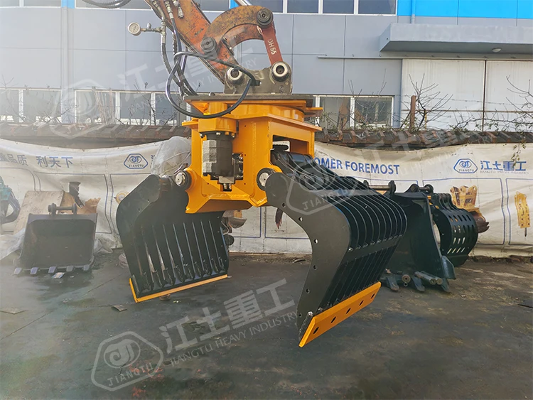 Экскаваторное навесное оборудование: 360-градусный вращающийся сортировочный захват демонтажный грейфер с ротатором