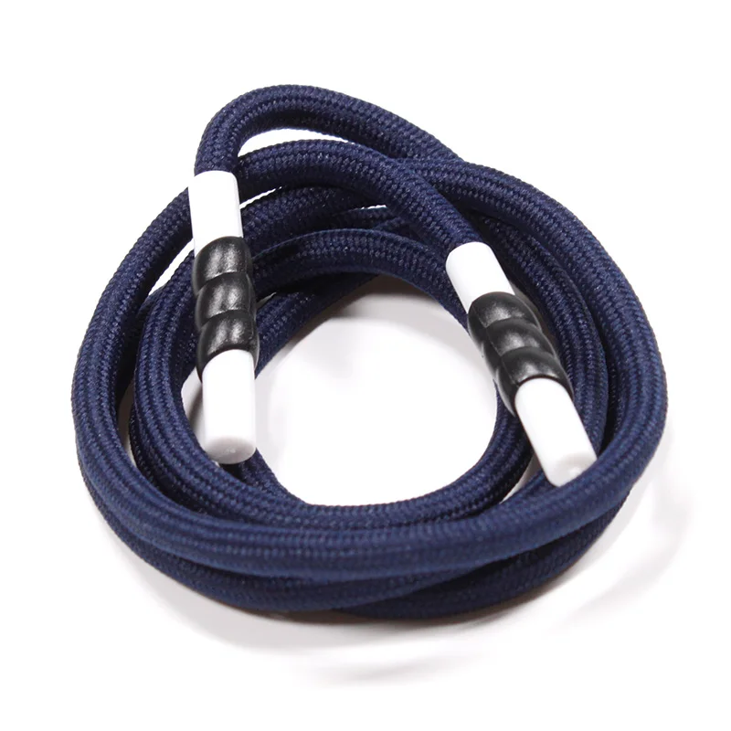 Custom drawstring cord colored round hoodie draw string with rubber tips plastic aglet