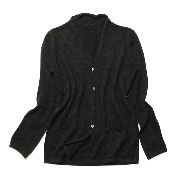 
Fashion design ladies knitted basic pullover winter solid color knitted cashmere sweater 