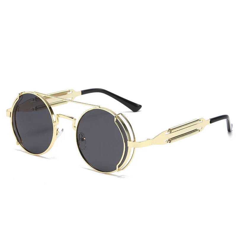 
steampunk oval fashion sunglasses newest 2020 women custom designer retro unique manufacturer metal shades sun glasses women 830 