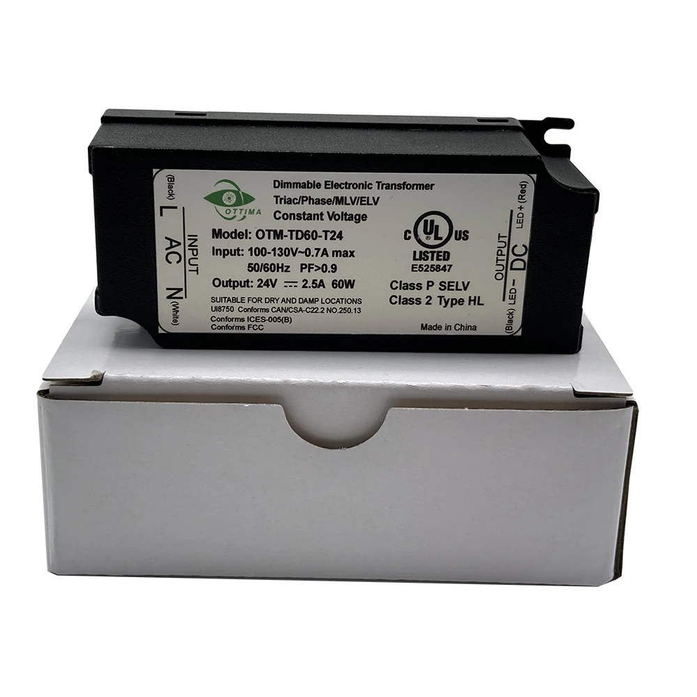 OTM-TD60-T12  UL listed 12v 60w Triac dimming electronics transformer