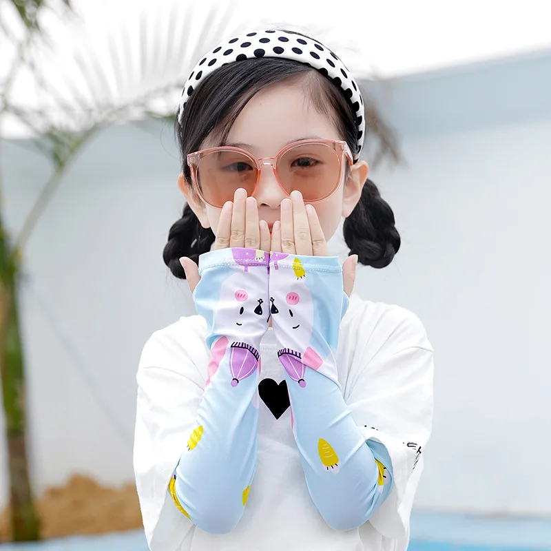 Summer Boys And Girls Children Cartoon Printed Patter Sun Protection Sleeve