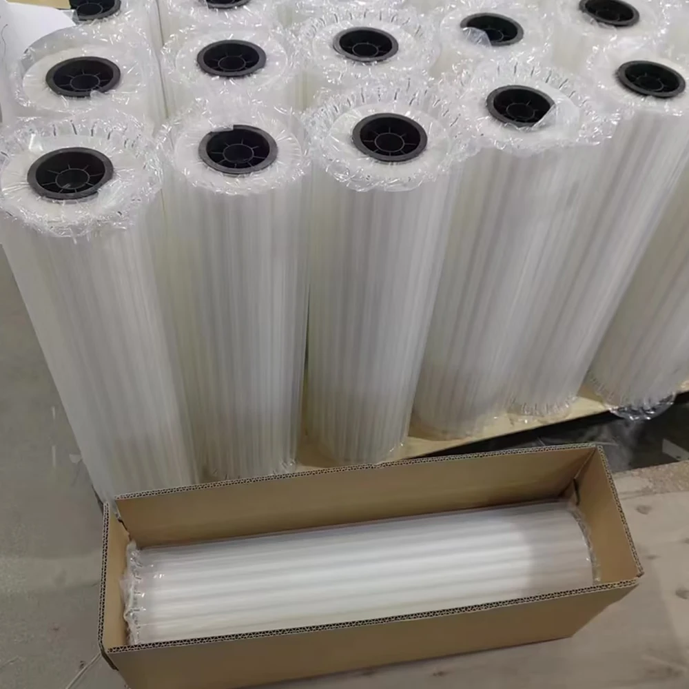 Premium DTF PET Film Double Sided Matte Roll Size DIY PET DTF Film Hot Peel Transfer Printing Film For T-shirt