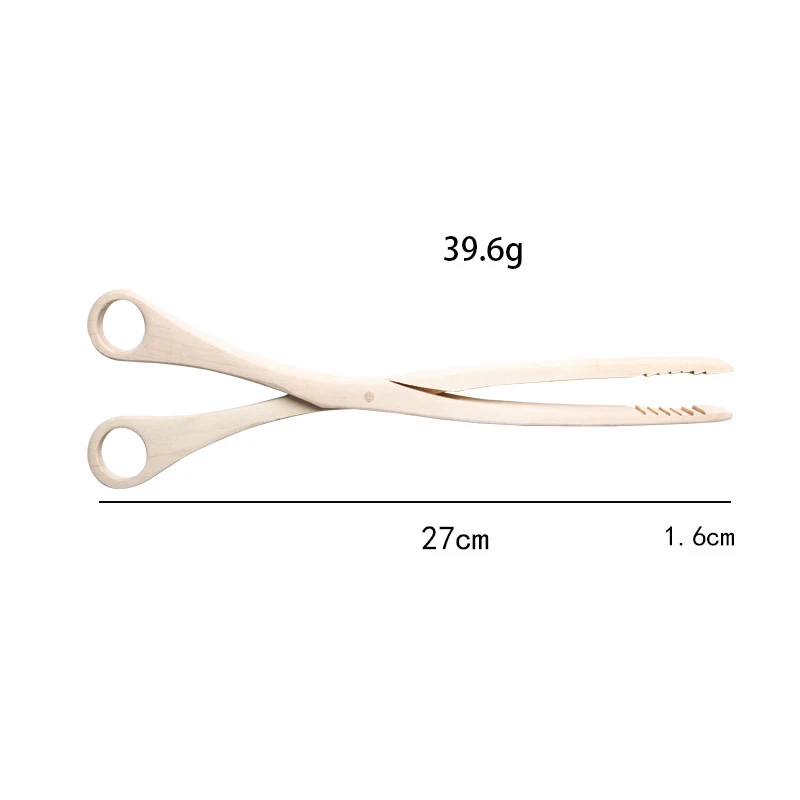 Kitchen supplies material vegetable fruit clamps raw mini wooden tongs with good after-sales