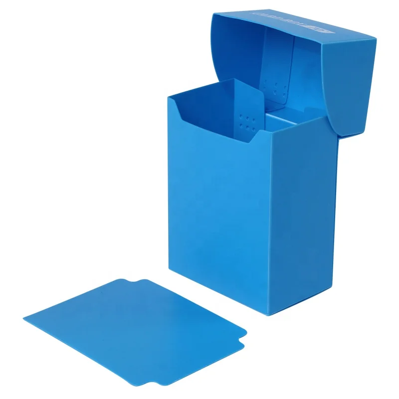 80+ Game Cards Plastic Deck Box Flip-open Design for Collectible Card Organizer in Bright Color trading card deck box