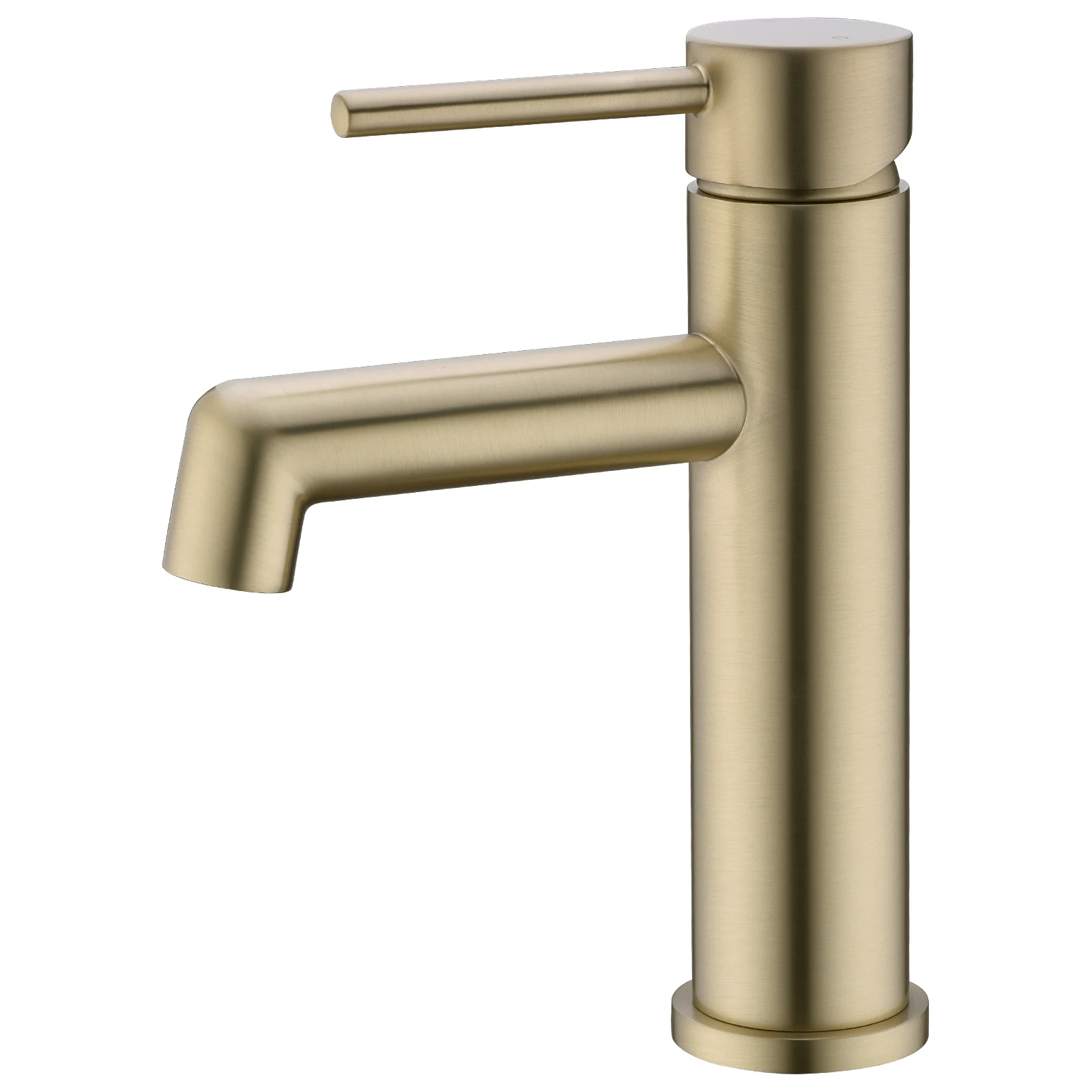 Brushed Gold Basin Mixer Simple Classic Basin Faucet Sanitary Ware for Hotel Bathroom Tap