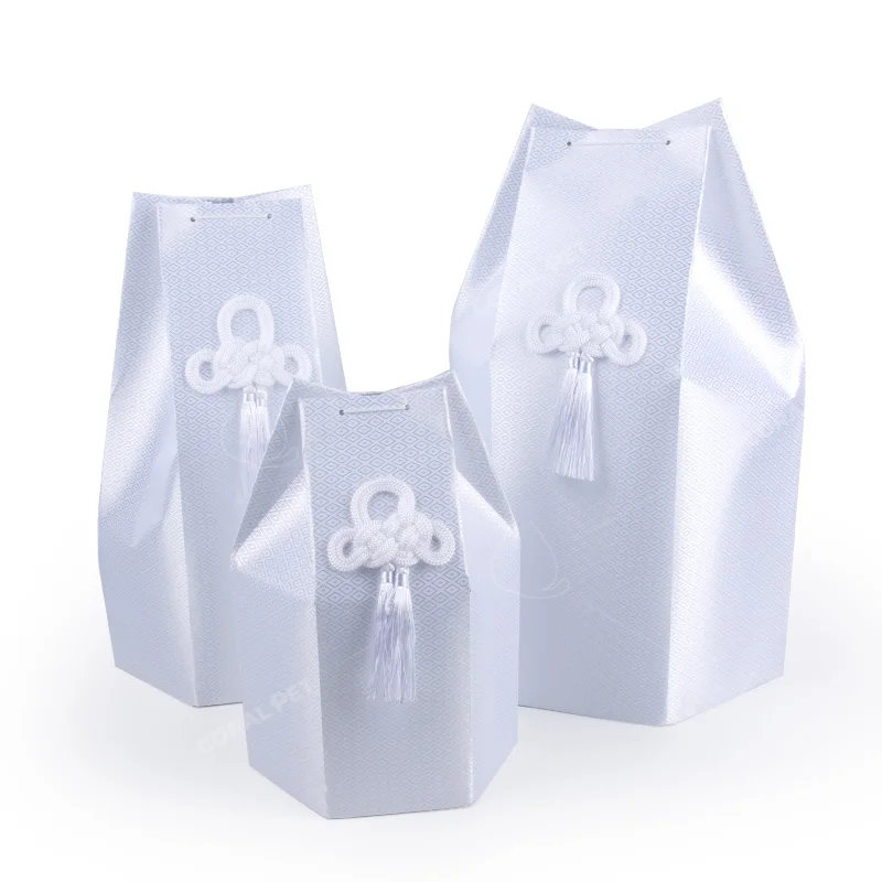 Factory Japanese cremation ashes Box Satin Paper Box Urn For pet dog Cremation Ashes Keepsake For Adult