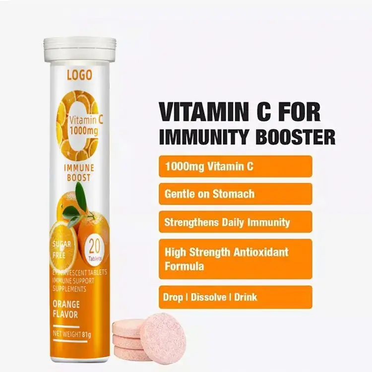 OEM Private Label Customized formula Vitamin Supplements Vitamin C Effervescent Tablet 1000mg