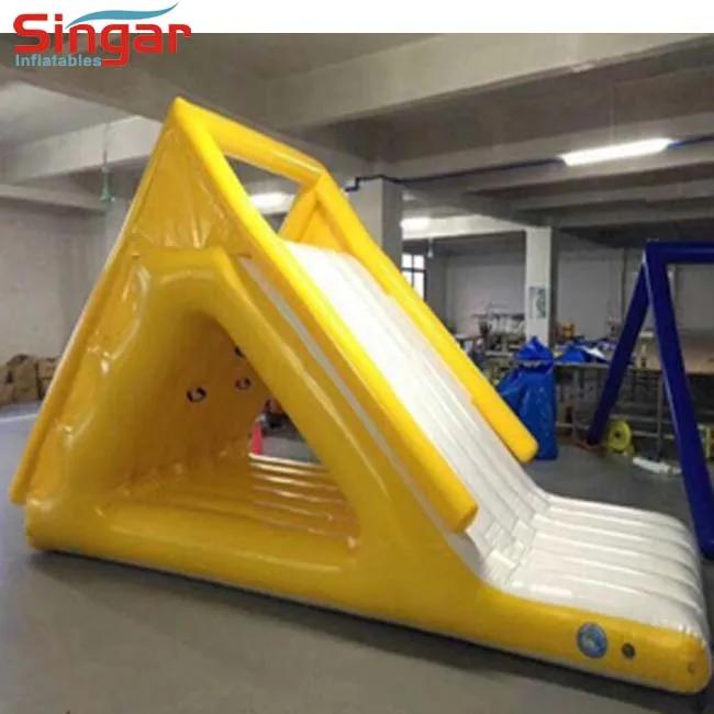 Надувная горка для бассейна, плавающие водные горки для океана, надувные водные горки для озера