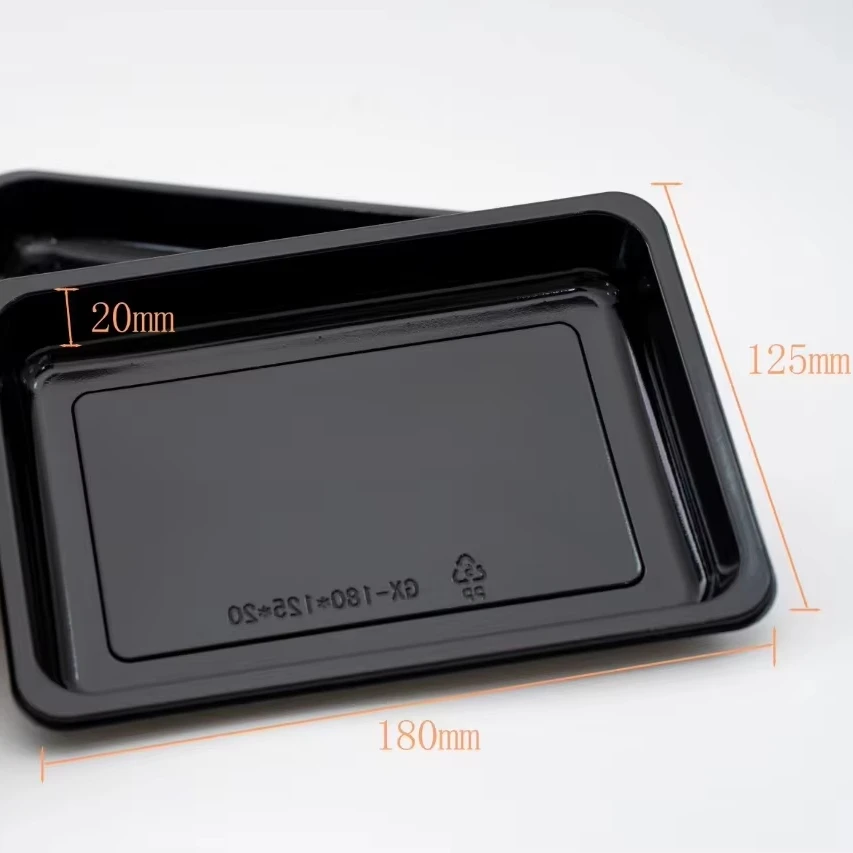 Disposable Clear Plastic Divided Tray Food Grade Disposable Plastic Trays for Serving Plastic Boxes
