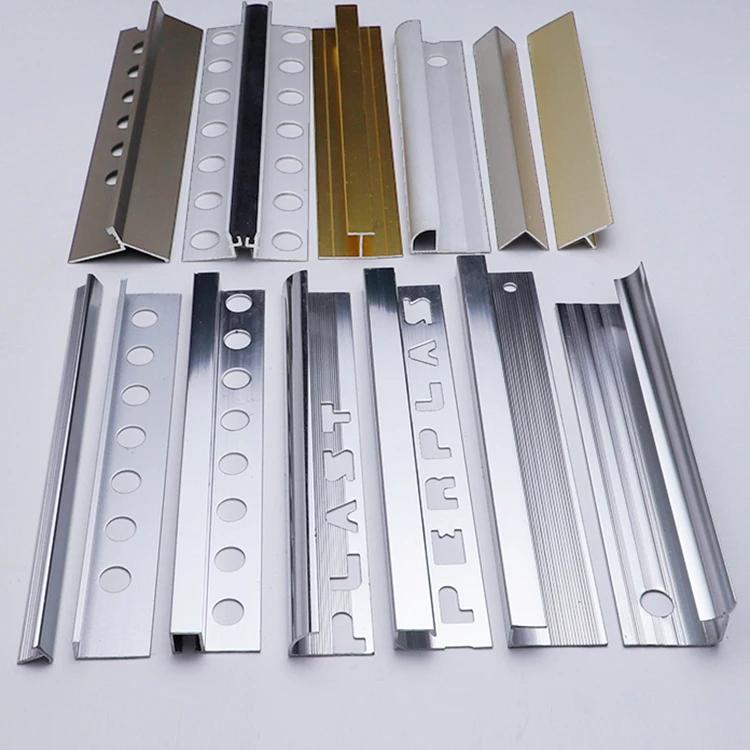 Wholesale Free Sample ceramic tiles accessories metal tile corner trim transition profile aluminum tile trim