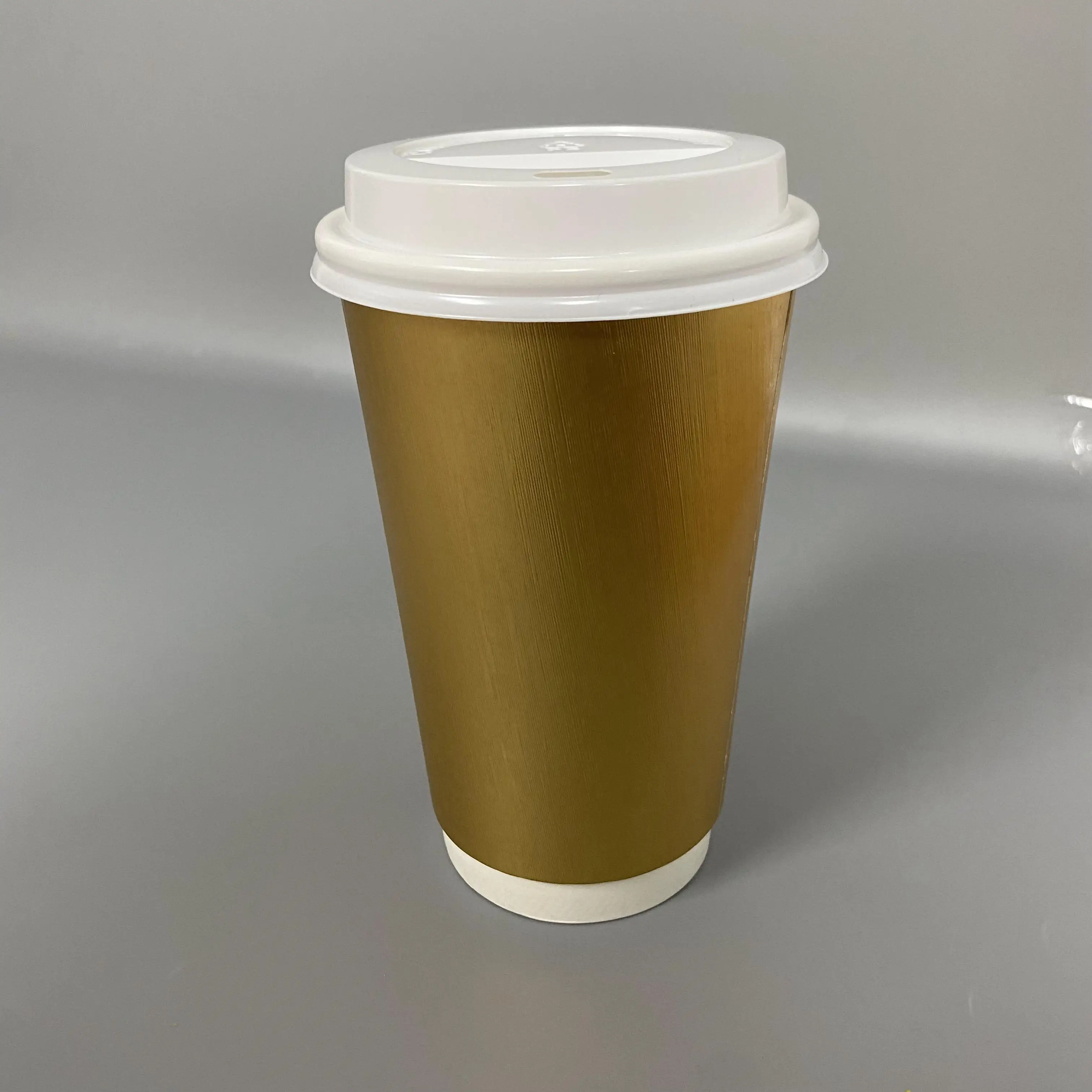 Foil Coffee Cups 20oz 22oz 24signubble Tea Double Wall Poster Golden Luxury Corrugated Paper Beverage Disposable Support Accept