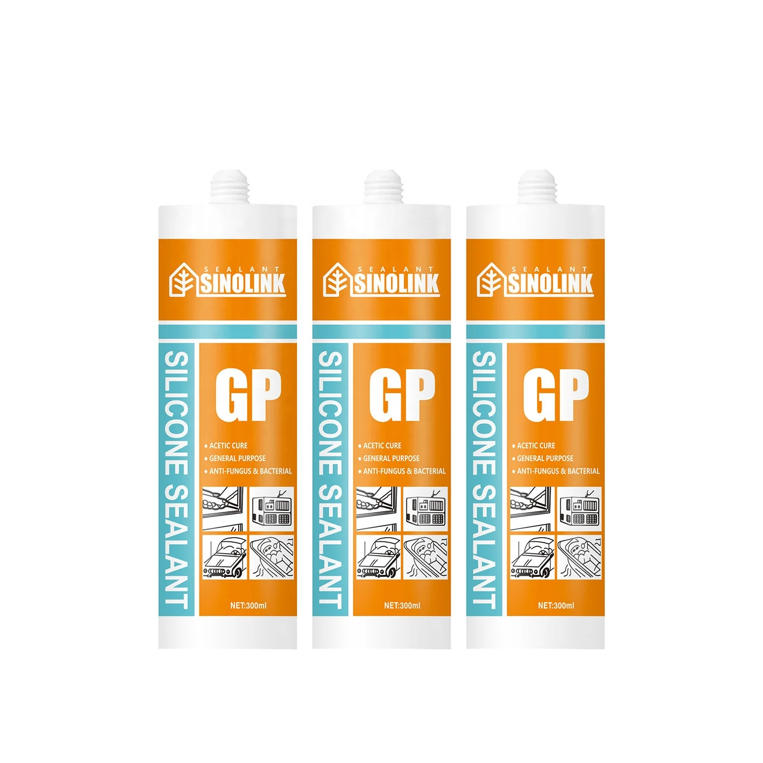 SINOLINK Acetic curing construction potting quick drying silicone sealant