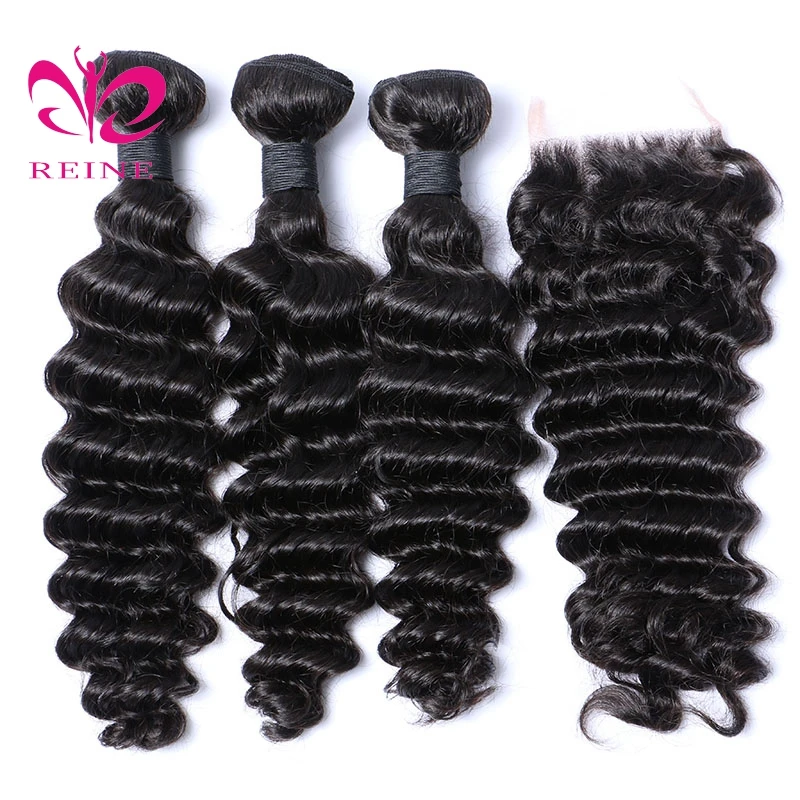Main product natural style deep wave hair extensions 100% Cambodian human remy hair super double drawn weft hair