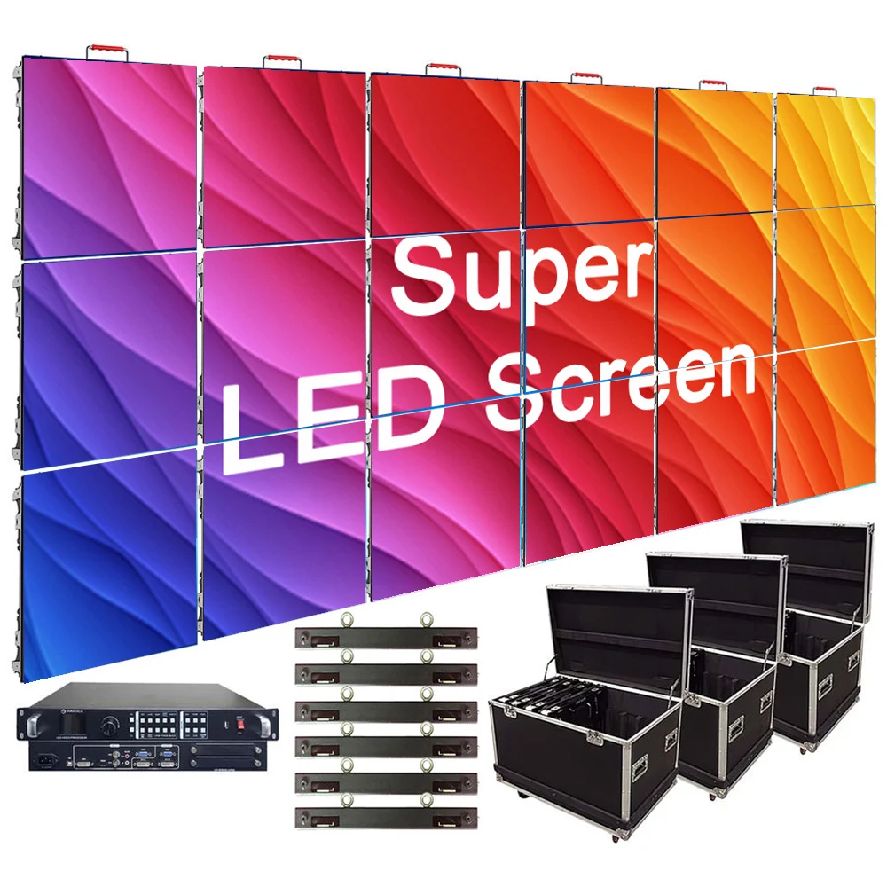 Outdoor Led Video Wall Display P2.6 P2.9 P3.9 P4.8 P5 Led Advertising Rental Display Screen Panel Stage Led Screen
