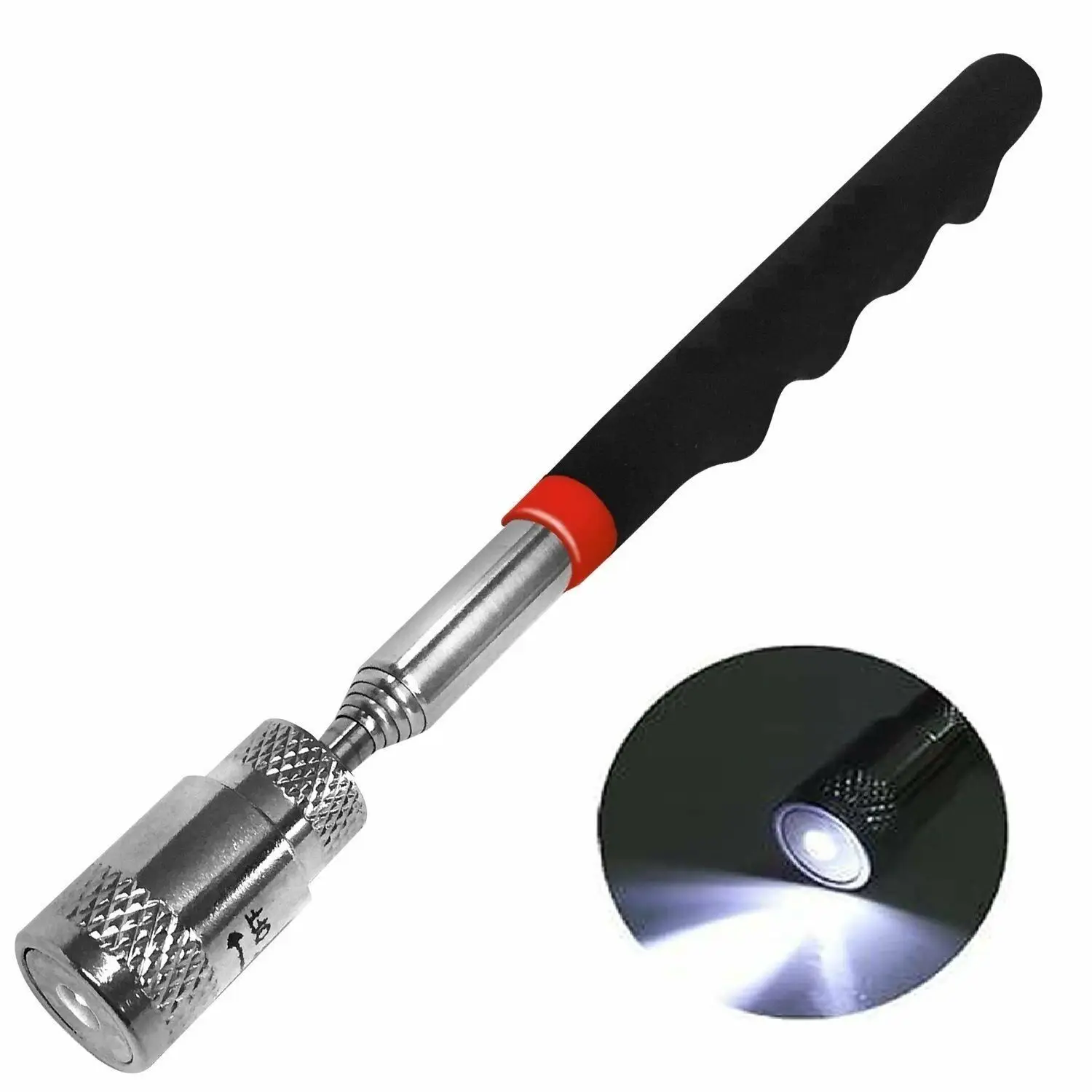 Magnetic Pickup Tool LED Light Telescoping Handle Pick up Magnet Retractable 8lb
