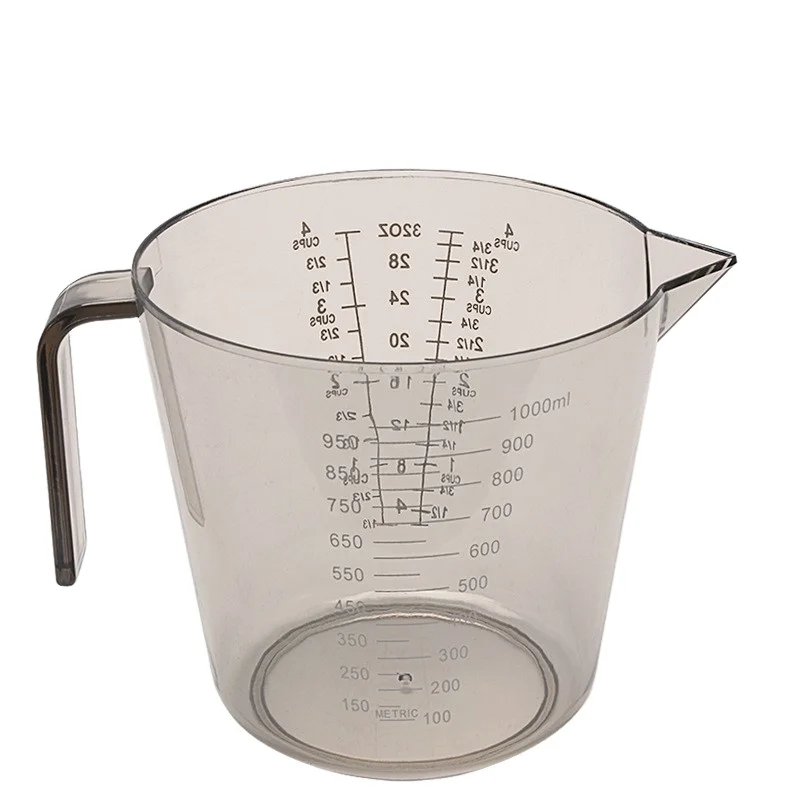 250ml600ml 1000ml PP Measuring Cup Clear Scale Show Transparent Mug Pour Spout3 Size Measuring Device