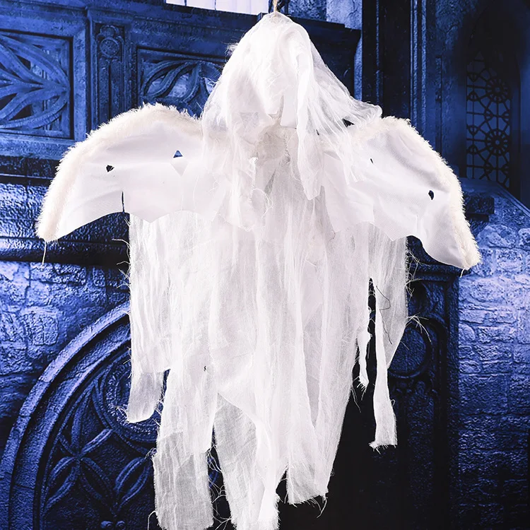 Halloween Hanging Flying Layout Props Eyes Light Voice Control Ghost Electric Decorative Pendant New Wholesale