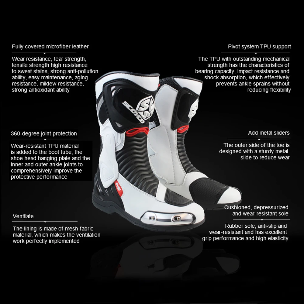 Buy Now Design High Tops Driving Riding Shoes Ce Pass Endurance Wear-Resisting Motorcycle Boots Dirtbike Motorcycle Riding Boots